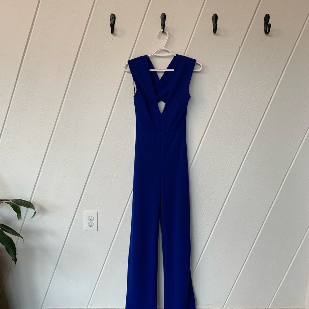 Lulu’s Royal Blue Backless Jumpsuit - Picture 5 of 8